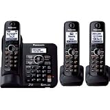 Panasonic KX-TG6643B DECT 6.0 Cordless Phone with Anwering System - 3 Handsets - Black
