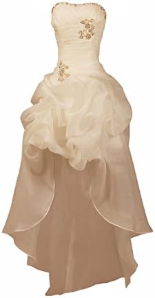 GEORGE BRIDE Strapless High-low Satin Wedding Dress
