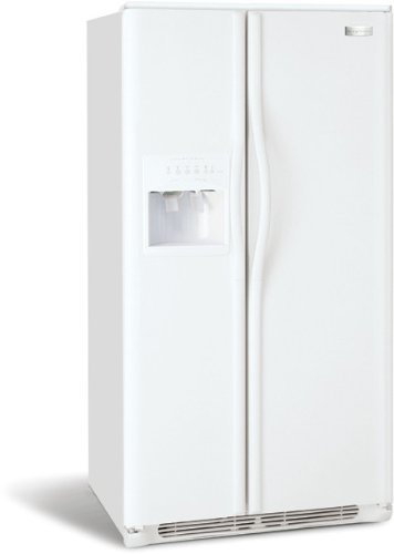 Frigidaire Gallery Series GLHS38EJPB 22.6 cu. ft. Side-by-Side Refrigerator with 3 Glass Shelves, 2 Humidity Controls, Tri-Level Lighting and External 6 Button Ice/Water Dispenser: Pearl Black