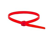 Monoprice Cable Tie 4 inch 18LBS, 100pcs/Pack - Red
