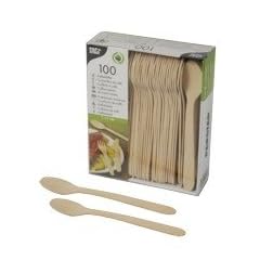 100 Kaffeel�ffel aus Holz 11 cm
