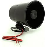 ALEKO&reg; BS606-1200 20W 12V 115dB Electronic Wired Alarm Siren Horn for Security System