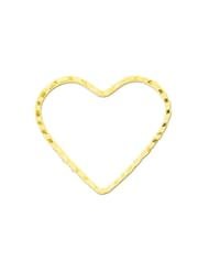 Art and Craft Supply: Beadalon Quick Link Heart 20 by 22-1/2mm Diamond Cut Gold Plated, 14-Piece - Beadalon