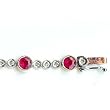 14K White Gold Ruby and Diamond Bracelet