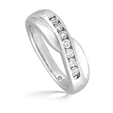 18k White Gold Diamond Wedding Band.