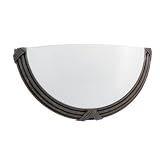 American Fluorescent SRR213TREC Reed and Ribbon Wall Sconce, White Glass Diffuser with... by American Fluorescent