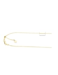 14k Yellow Gold Adjustable Snake Chain Necklace 0.85mm 16-22"