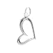 Sterling Silver Open Heart Charm Pendant
