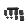 iProtect Premium 9 in 1 SET Anti-Staub-Stecker Abdeckung / USB Stecker Schutz / Anti-Dust Earphone/Mic Stopper Plug - perfekt f�r MacBook Pro 15 / 13 / MacBook Air / MacBook - in SCHWARZ / black