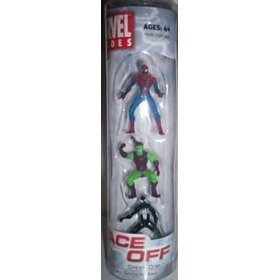 MARVEL HEROES FACE OFF 3 PACK - SPIDER-MAN, GREEN GOBLIN, BLACK-SUITED SPIDER-MAN