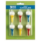 6 pk Golf Ball Tee Cake Candles