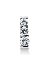 Three Stone Round Brilliant Diamond Pendant in 14K White Gold