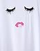 ROMWE Women's Tee Short Sleeve Loose Printing White Funny T Shirts T-Shirt