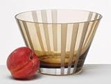 AMBER STRIPES BOWL - STRIPES CRYSTAL AMBER BOWL
