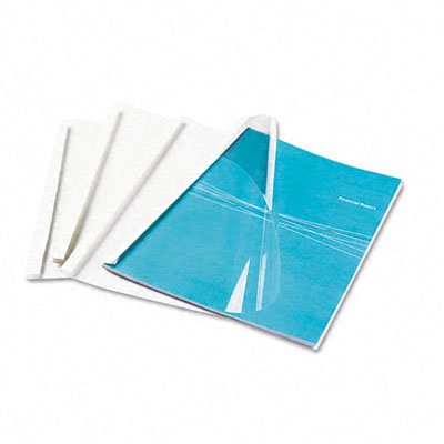 Fellowes Thermal Binding System Cover, PVC, Holds 43 Sheets, 9.75 x 11.125 Inches, Clear, 10 Each (52220)