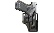 BlackHawk 410013BK-R CF Holster w/BL & Paddle, Serpa, RH, Black, Glock 20/21