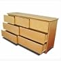 Gothic Cabinet Craft Unfinished Wood Shaker Style Dresser With Seven Drawers
