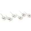 6 Sterling Silver Ball Earrings Studs Posts Piercing