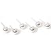 6 Sterling Silver Ball Earrings Studs Posts Piercing