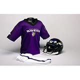 Baltimore Ravens Youth NFL Team Helmet and Uniform Set - Medium (Ages 7-10)