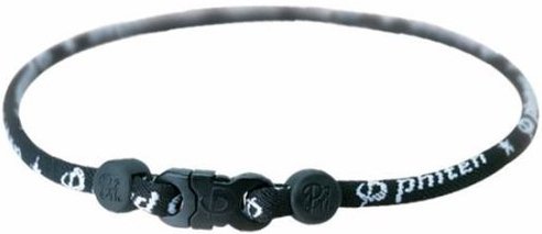 Phiten Star Necklace, Black, 18