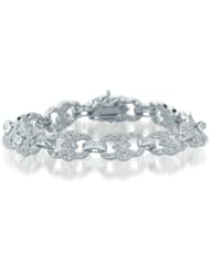Cubic Zirconia And Sterling Silver Antique Bracelet