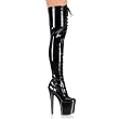 7 1/2 Inch High Platform Thigh Boots Lace Up Boots Dominatrix