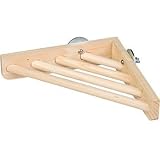Prevue Pet Products BPV3300 Wood Corner Shelf Laddered Platform for Bird Cages, 7 by 7-Inch
