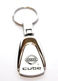 Nissan Cube Chrome Teardrop Keychain Tear Drop Key Fob Ring