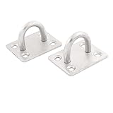 uxcell　フック　鉤　シーリング　シルバートーン　ステンレス鋼　2個