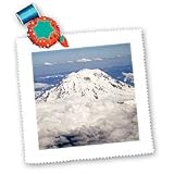 Mount Ranier as few from a jet place as it nears Seattle.Mount Ranier National Park, Washington - 10x10 Quilt Square
