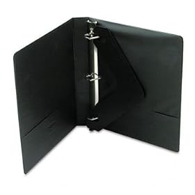 Basic D-Ring Vinyl View Binder, 1 Capacity, Black