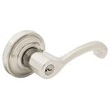 Baldwin 5245.150.LENT Classic Wave Lever Keyed Entry Set, Left Hand, Satin Nickel