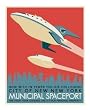 Blechschild Spaceport