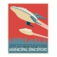Futurama City of New New York Municipal Spaceport Cubicle Sign