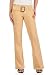 Straight Leg Women's Pants with Wide Belt