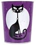 Black Cat Trash Container