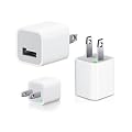 USB Power Adapter for Apple iPhone 4G, Ipod Mp3, Ipod Shuffle, Blackberry and other USB devices. (White)