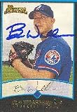 Ben Washburn, Montreal Expos, 2001 Bowman Rookie Card Autographed Card