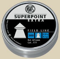 RWS Superpoint Extra .177 Cal, 8.2 Grains, Pointed, 500/Tin