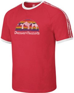 Denver Nuggets Throwback Vintage Adidas Premium Slim Fit Shirt (XXL)