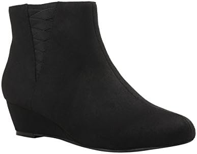 IMPO Women's Gillian Wedge Bootie, Black, 7.5 B(M) US