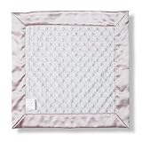 Plush Dot Baby Lovie with Pastel Pink Satin Trim