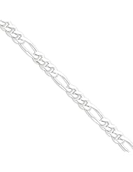.925 Sterling Silver 7.75mm Figaro Link Chain