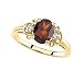 Radiant Oval Cut Mozambique Garnet Ring With Round Diamond Side-Stones for SALE Radiant Oval Cut Mozambique Garnet Ring With Round Diamond Side-Stones for SALE
