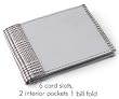 Stewart Stand Houndstooth Stainless Steel Bifold Wallet with Diagonal Slots