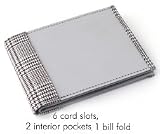 Stewart Stand Houndstooth Stainless Steel Bifold Wallet with Diagonal Slots