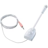 iBUFFALO  スタンド型マイクロフォン 3.5Mmステレオミニプラグ グレー BMHS02LGA