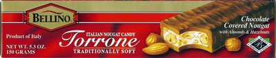 Bellino Chocolate Covered Torrone Bar 5.3 oz by Bellino Foods