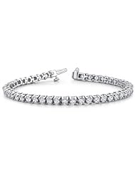 14K White Gold 4 Prong Diamond Tennis Bracelet